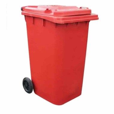 Red Two Wheel Wheelie Bin (240ltr) - Each