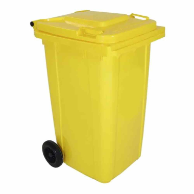 Yellow Two Wheel Wheelie Bin (240ltr) - Each