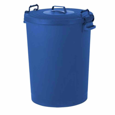 Blue Colour Coded Plastic Dustbin with Lid (110ltr) - Each