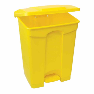 Yellow Polypropylene Pedal Bin (45ltr) - Each