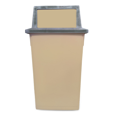 Beige Wallhugger Swing Top Litter Bin (90ltr) - Each