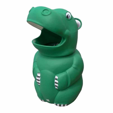 Green Hippo Novelty Litter Bin (65ltr) - Each