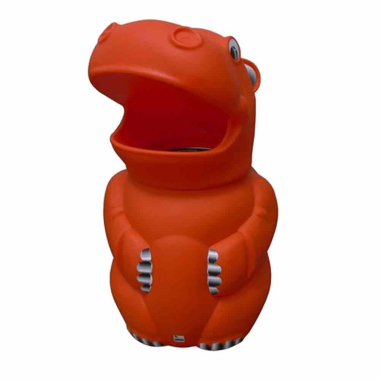 Orange Hippo Novelty Litter Bin (65ltr) - Each