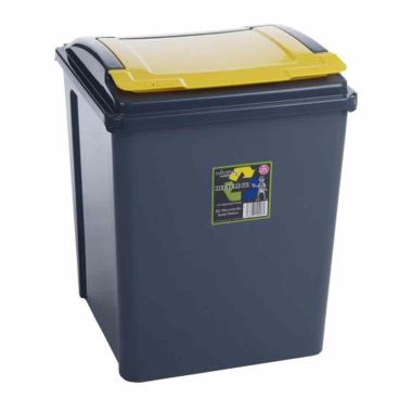 Yellow Wham! 50ltr Colour Coded Recycling Bin - Each