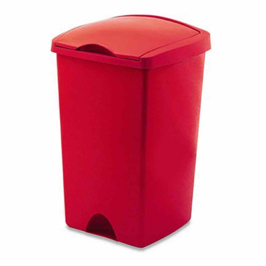 Red Addis 50ltr Lift Top Lid Bin - Each