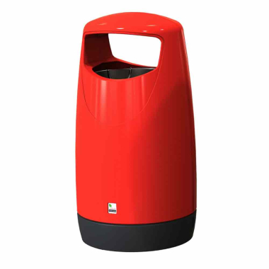 Red Ribble Hooded Outdoor Litter Bin (100ltr) - Each