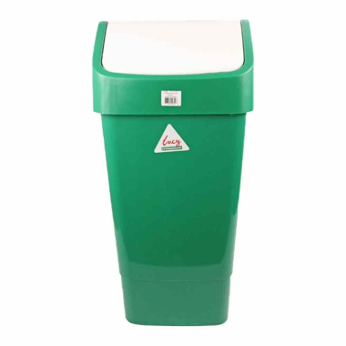 Lucy Green Colour Coded Swing Top Bin (50ltr) - Each
