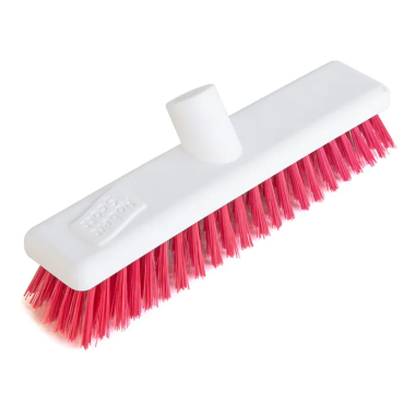 Red Stiff Bristle Hygiene Brush Head (45cm / 18")