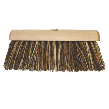 Stiff Wooden Yard Brush Head (33cm / 13") - Each
