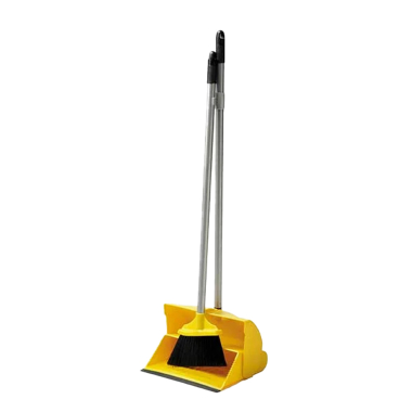 Yellow Long Handled Dustpan & Brush Set