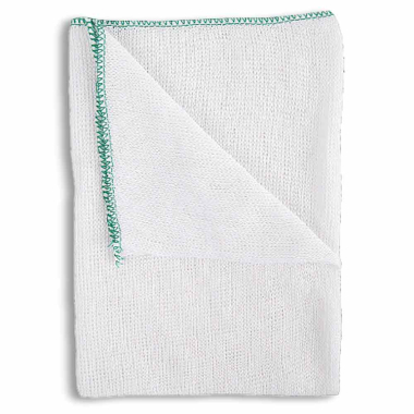 Green Trim Bleached Dishcloth (18"x10") - Pack of 20