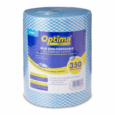 Blue All Purpose J-Cloth Roll - 350 Sheets per Roll