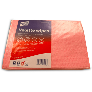 Red Anti-Bacterial System Plus Cleaning Cloths - Case of 6 x 25