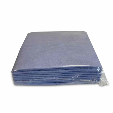 Blue Quarter Folded Needlefelt Wiping Cloths - Pack of 10