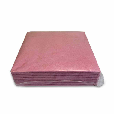 Red Quarter Folded Needlefelt Wiping Cloths - Pack of 10