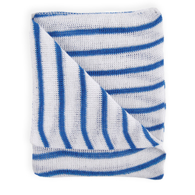 Blue Striped Cotton Dishcloth (16"x12") - Pack of 20