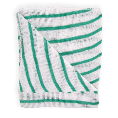 Green Striped Cotton Dishcloth (16"x12") - Pack of 20