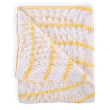 Yellow Striped Cotton Dishcloth (16"x12") - Pack of 20