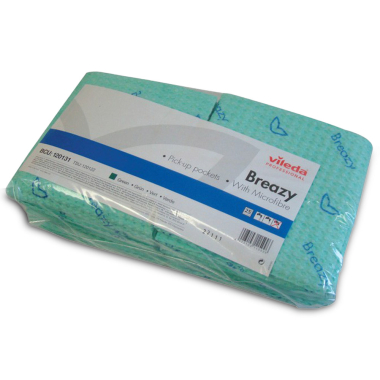 Green Vileda Professional Breazy Semi-Disposbale Cleaning Cloths - Pack of 25