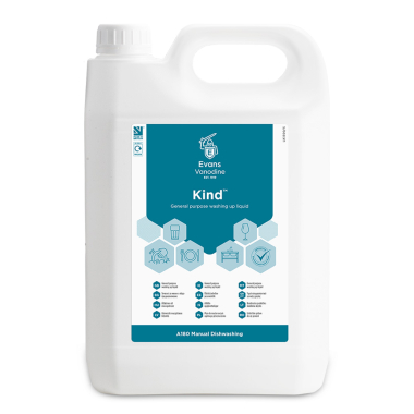 Evans Vanodine Kind General Purpose Washing Up Liquid - 5ltr