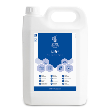 Evans Vanodine Lift Unperfumed Heavy Duty Cleaner & Degreaser - 5ltr