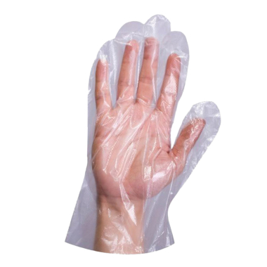 Clear Polythene Disposable Gloves (Medium) - Case of 1000