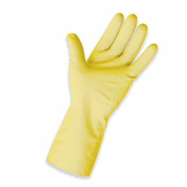 Medium Standard Household Rubber Gloves Pair - Yellow