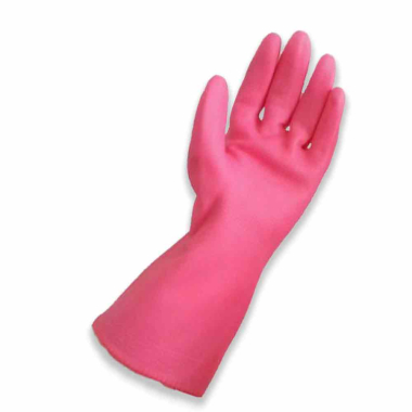 Large Red Vileda Household Rubber Gloves - Pair