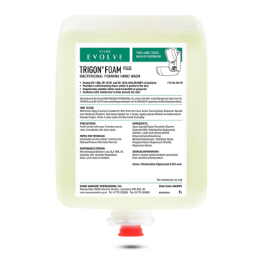Evans Vanodine Trigon Foam Plus Cartridges - Case of 6 x 1ltr