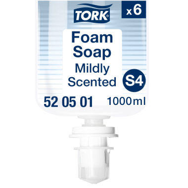 Tork Mildly Scented Foam Soap S4 Reduces Consumption 6x1000ml 520501
