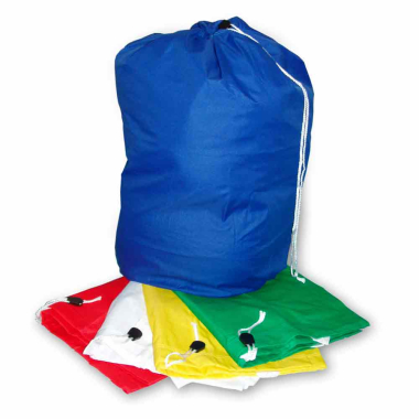 Blue Nylon Drawstring Laundry Bag - Each