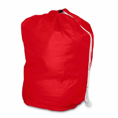 Red Nylon Drawstring Laundry Bag - Each