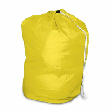Yellow Nylon Drawstring Laundry Bag - Each