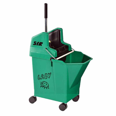 Green Ladybug Mop Bucket & Wringer - 9ltr - Each