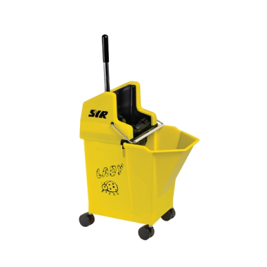 Yellow Ladybug Mop Bucket & Wringer - 9ltr - Each