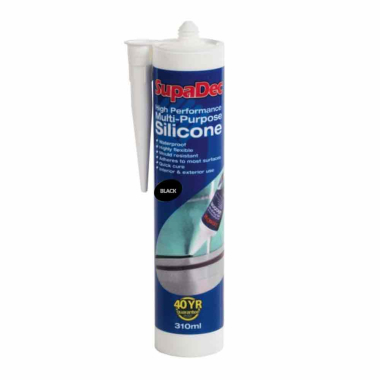 SupaDec Multi Purpose Black Silicone Sealant - 310ml