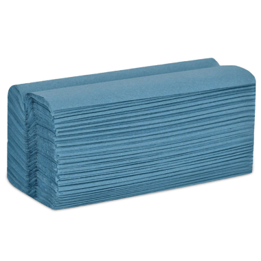Blue C-Fold Paper Hand Towels (227mm x 250mm) - Case of 3600