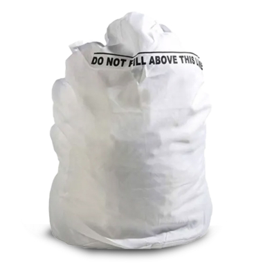 White Safe-Knot Laundry Collection Bag - Each