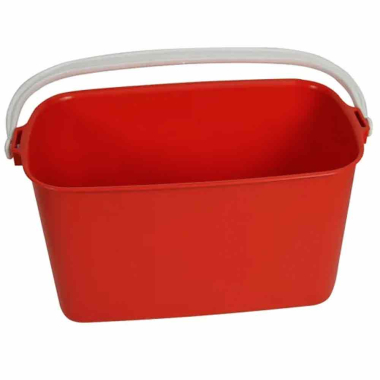 Red Rectangular Window Cleaning Bucket - 9ltr - Each