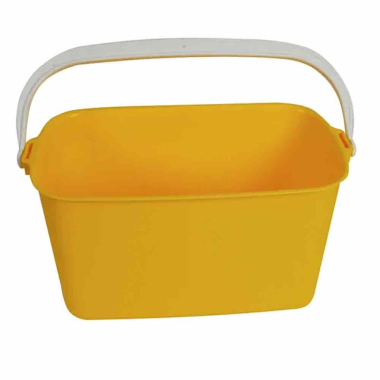 Yellow Rectangular Window Cleaning Bucket - 9ltr - Each