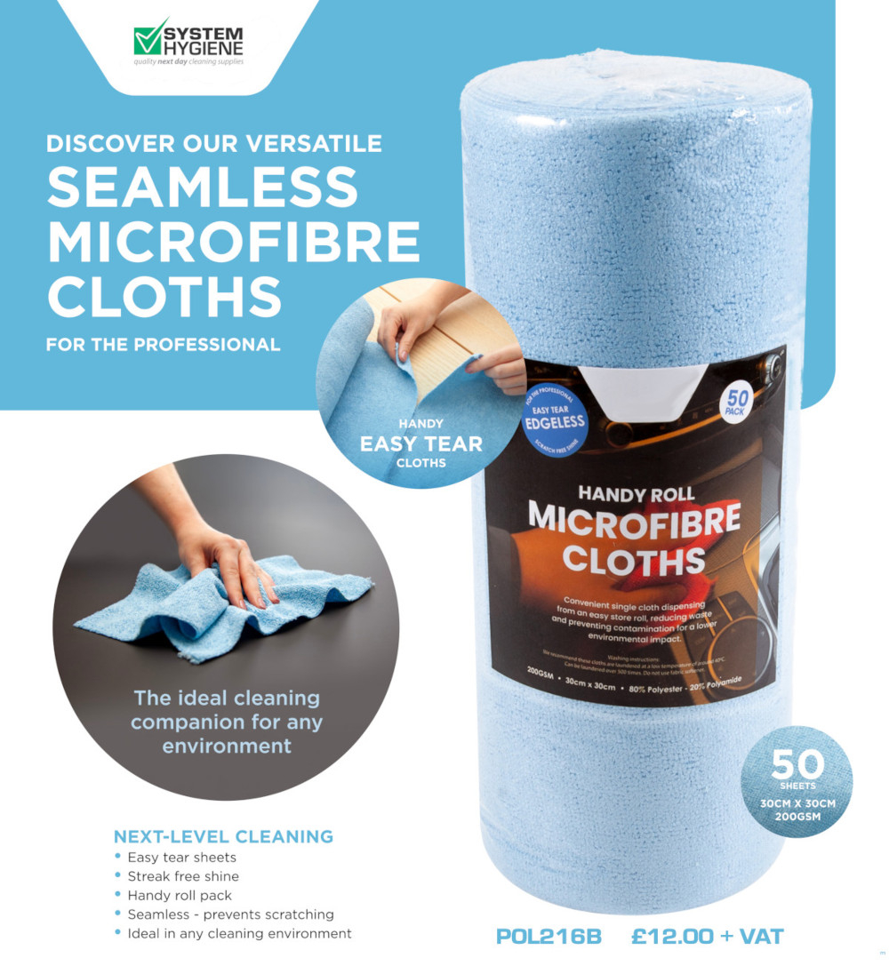 Microfibre Cleaning Cloths on a Roll Microfibre Cleaning Cloths on a Roll