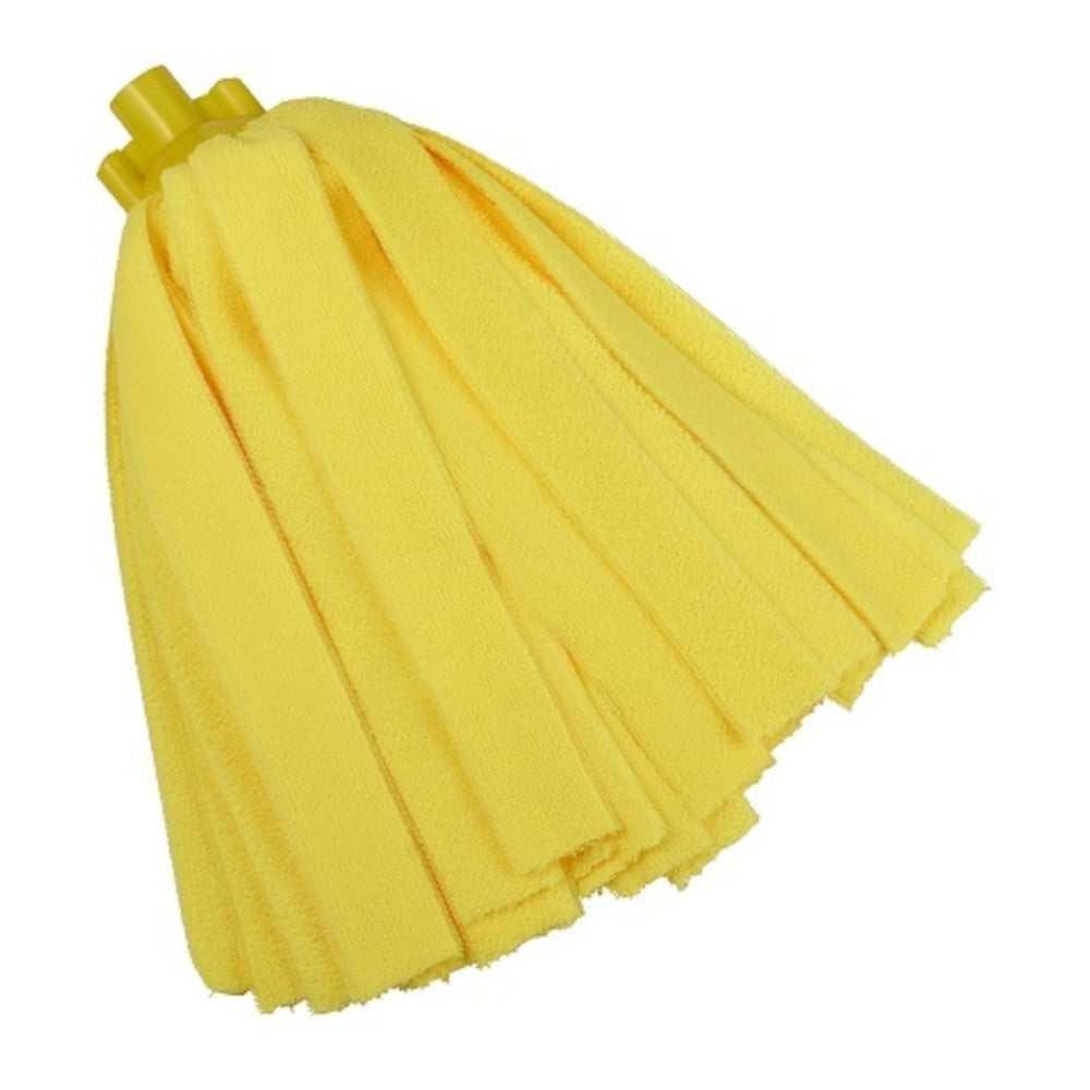 Vikan 3700 Yellow Microfibre Socket Mop Head (200g) - Each