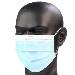 3ply Fluid Resistant Face Mask with Nose Clip