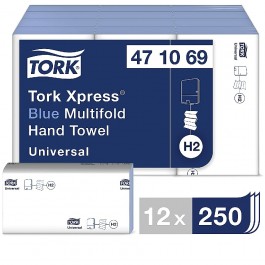 471069 Tork Xpress H2 Blue Multifold Paper Hand Towel Sleeve