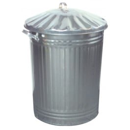 Galvanised Dustbin with Lid