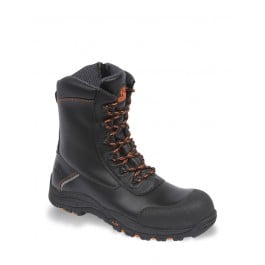 V12 Defiant Black High Leg Zip Sided Safety Boot - Available In Sizes 3-13