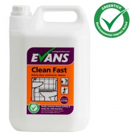 Evans Vanodine Clean Fast Heavy Duty Washroom Cleaner 5Ltr 