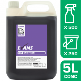 Evans Vanodine EC4 Purple Zone Concentrated Cleaner and Sanitiser Bulk Refill 5ltr