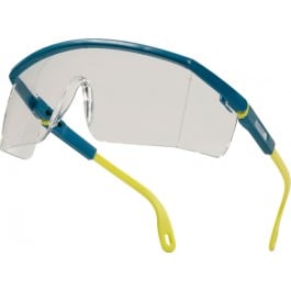 Delta Plus Kilimandjaro Clear Blue and Yellow Polycarbonate Safety Glasses
