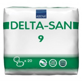 Abena Delta-San 9 Green Shaped Incontinence Pads - Pack of 20